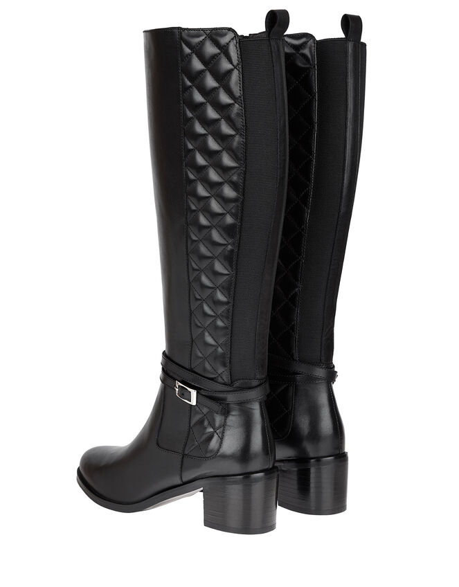 Leather Riding Boots, Black (BLACK), large