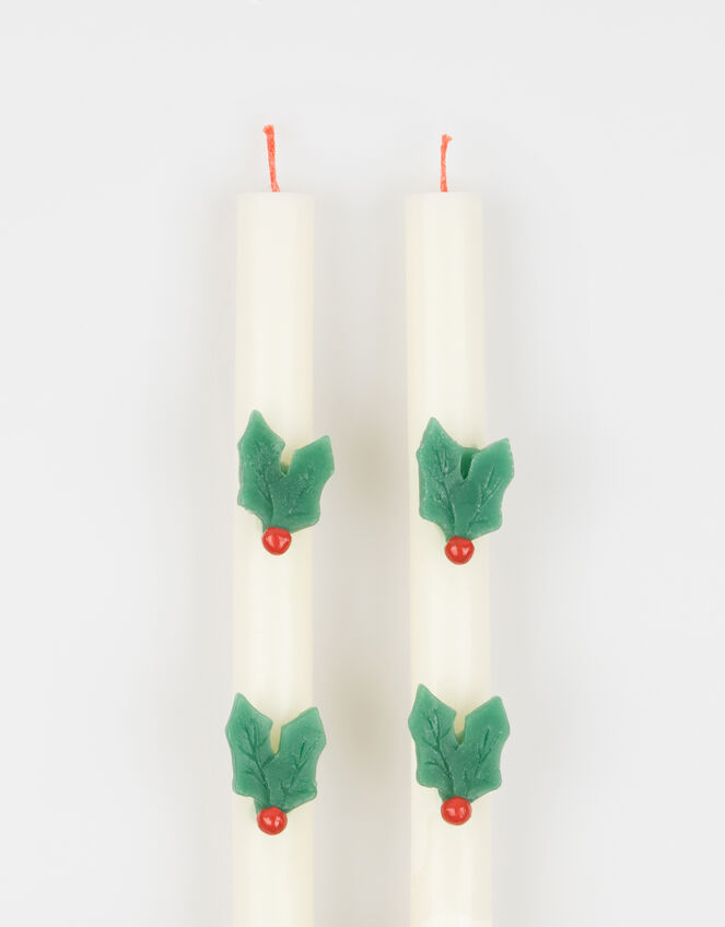 2-Pack Meri Meri Holly Taper Candles, , large