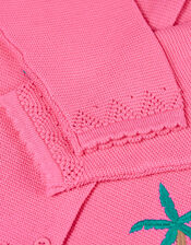 Frugi Embroidered Cardigan, Pink (PINK), large