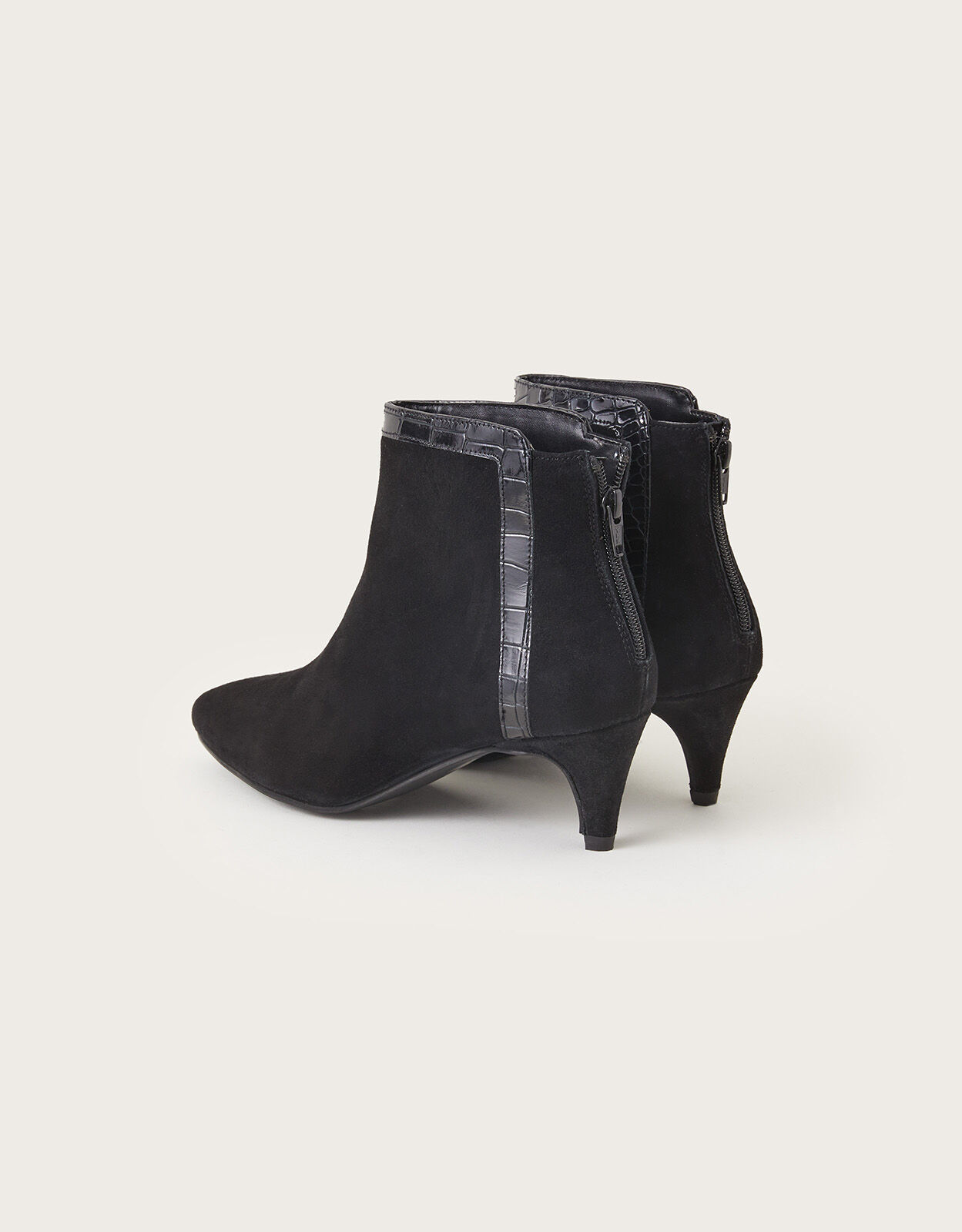 Kitten heel deals black ankle boots
