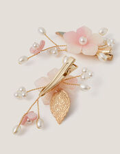 2-Pack Gardenia Pearl Hair Clips, , large
