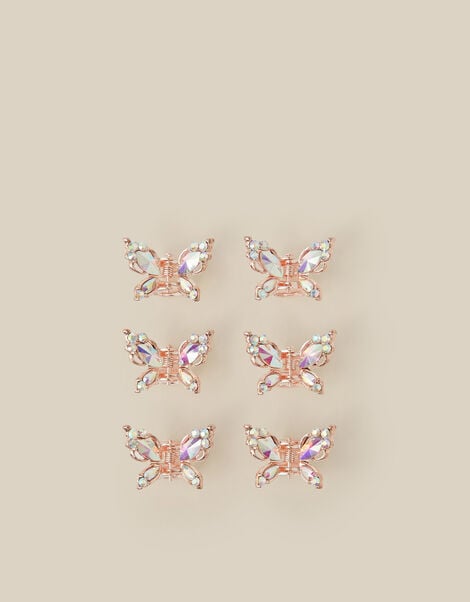 6-Pack Bridesmaid Butterfly Claw Clips, Pink (PINK), large