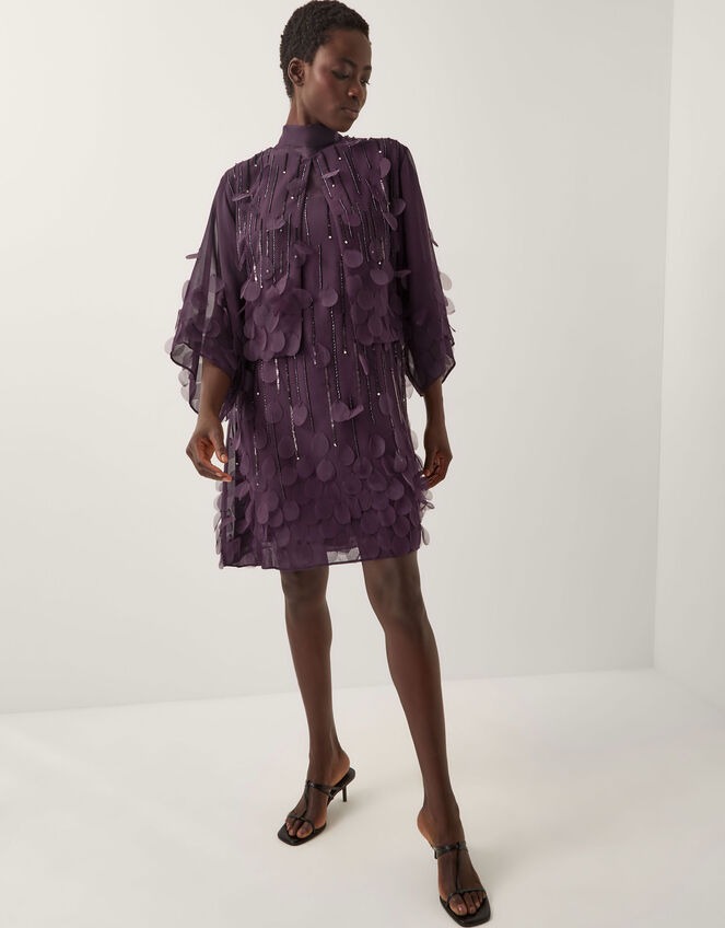 Cassidy Sparkle Appliqué Jacket, Purple (PURPLE), large