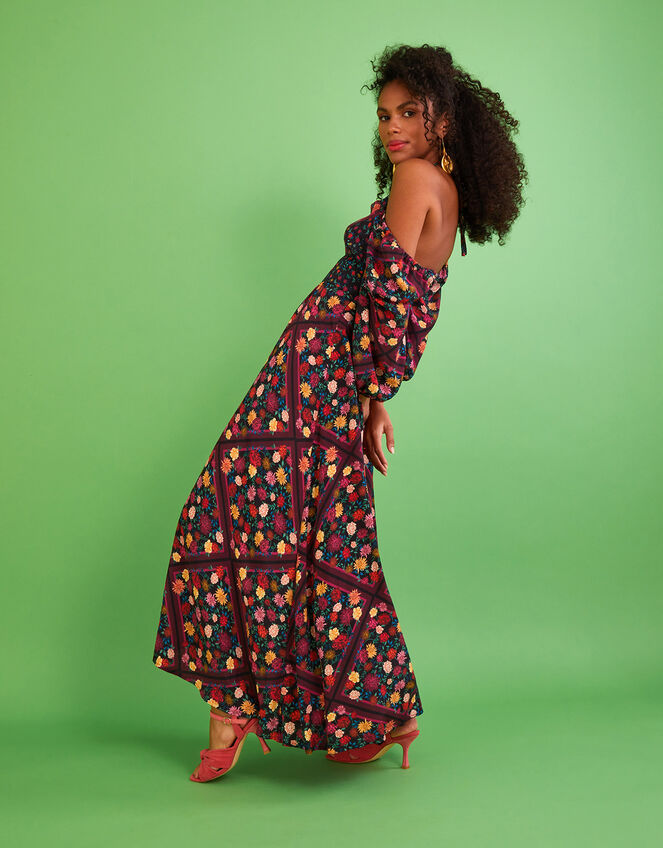 Sanvi Print Midi Dress, Blue (NAVY), large