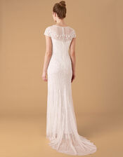 Sophie Beaded Floral Bridal Dress, Ivory (IVORY), large