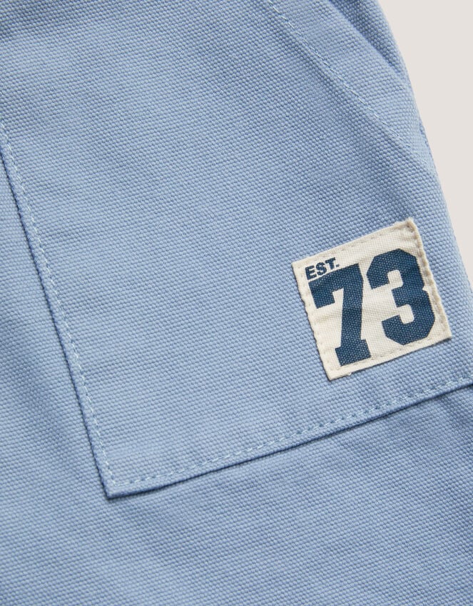 Plain Cotton Pull On Shorts, Blue (BLUE), large