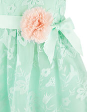 Baby Sylvie Floral Embroidered Occasion Dress, Green (MINT), large