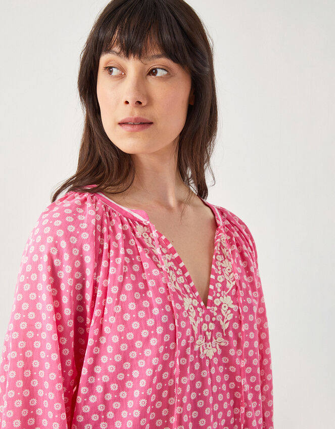 East Millie Floral Blouse, Orange (PEACH), large