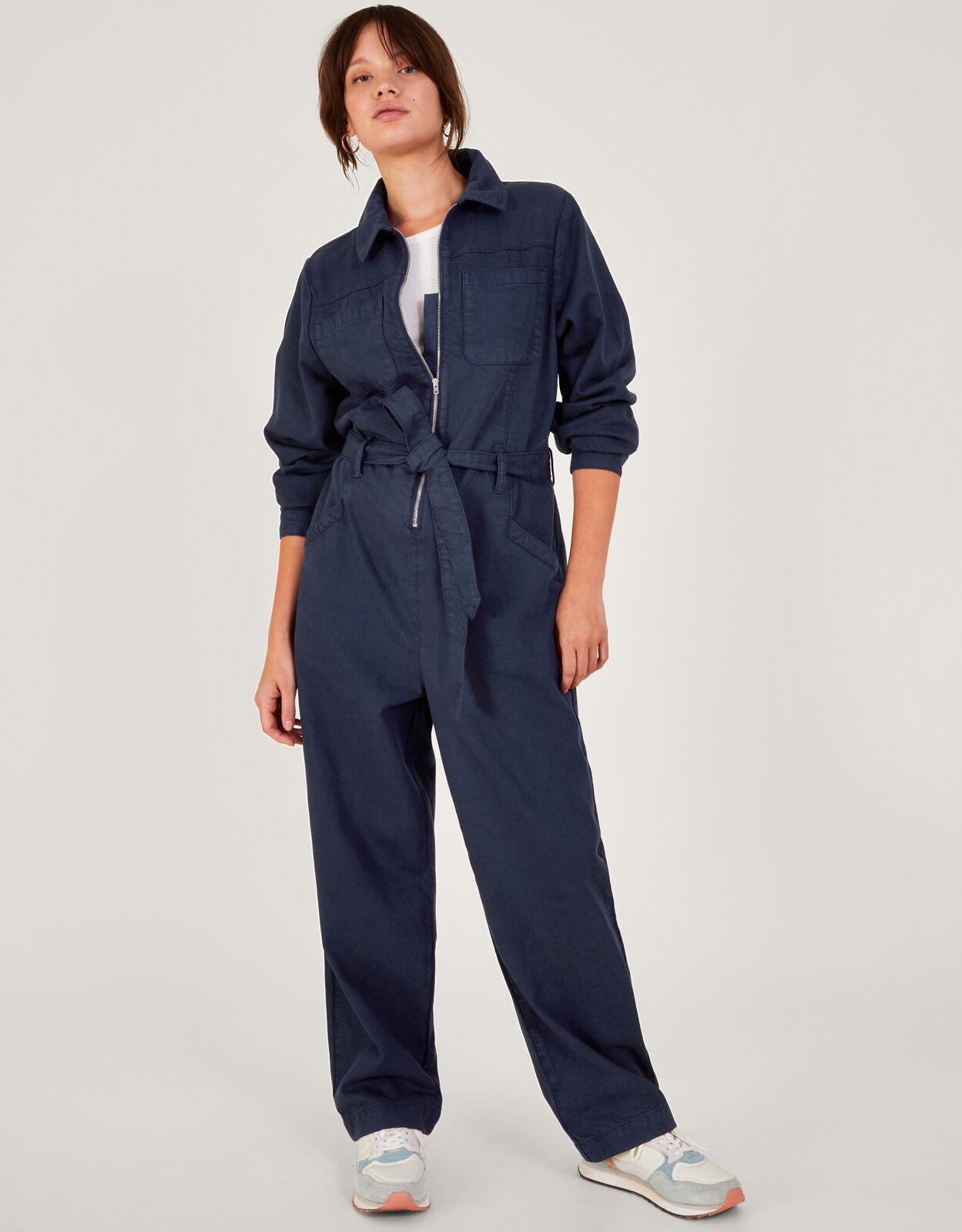 Zipped up jumpsuit hotsell