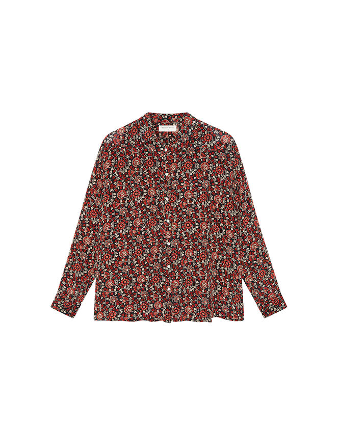 Maison Hotel Abstract Floral Print Shirt, Multi (MULTI), large