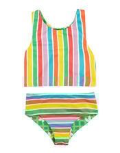 Frugi Tegan Reversible Tankini Set, Multi (MULTI), large