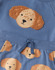 Newborn Dog Cotton Sweatshirt & Joggers Set, Blue (BLUE), large