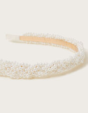 Pearl Plait Prom Headband, , large