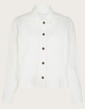 Short Denim Jacket, Natural (ECRU), large