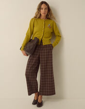 Blair Brooch Knit Cardigan, Green (CHARTREUSE), large