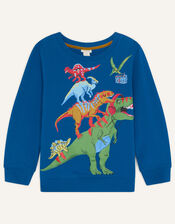 Rufus Dinosaur Sweatshirt, Blue (BLUE), large