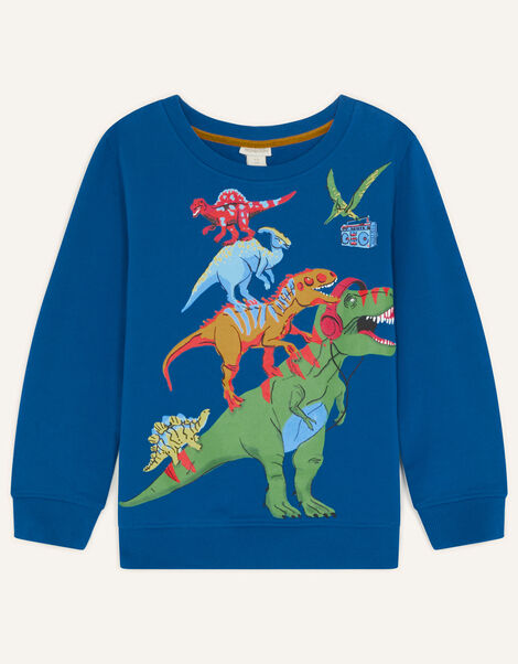 Rufus Dinosaur Sweatshirt Blue, Blue (BLUE), large