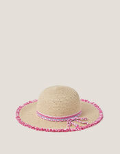 Braided Sequin Straw Sun Hat, Multi (MULTI), large