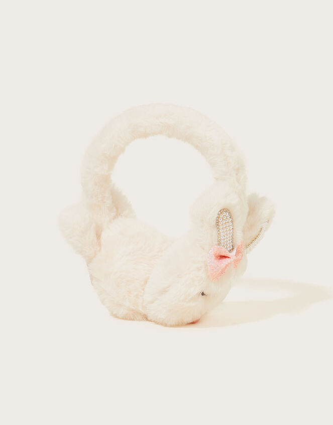 Ellie Pearl Bunny Earmuffs, , large