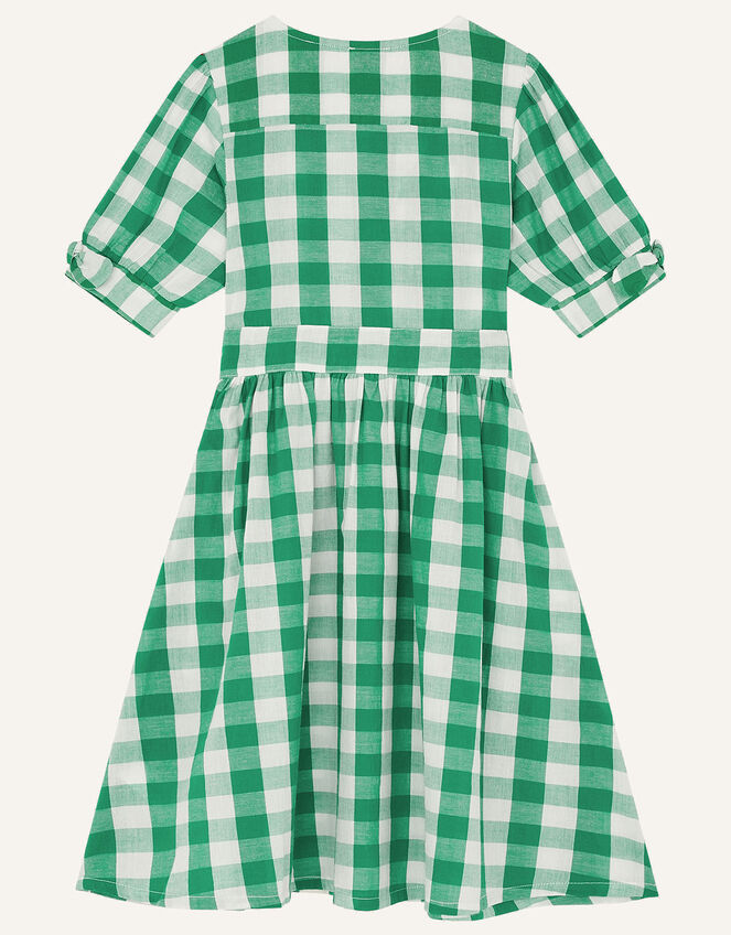 MINI ME Amina Gingham Dress, Green (GREEN), large