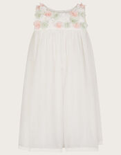 Baby Fiona 3D Flower Swing Dress, Ivory (IVORY), large