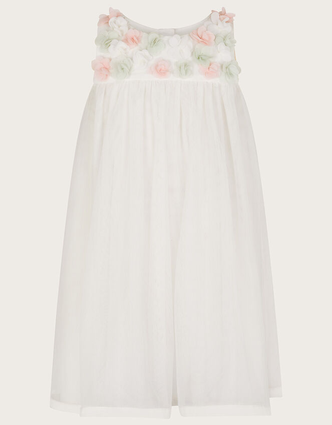 Baby Fiona 3D Flower Swing Dress, Ivory (IVORY), large