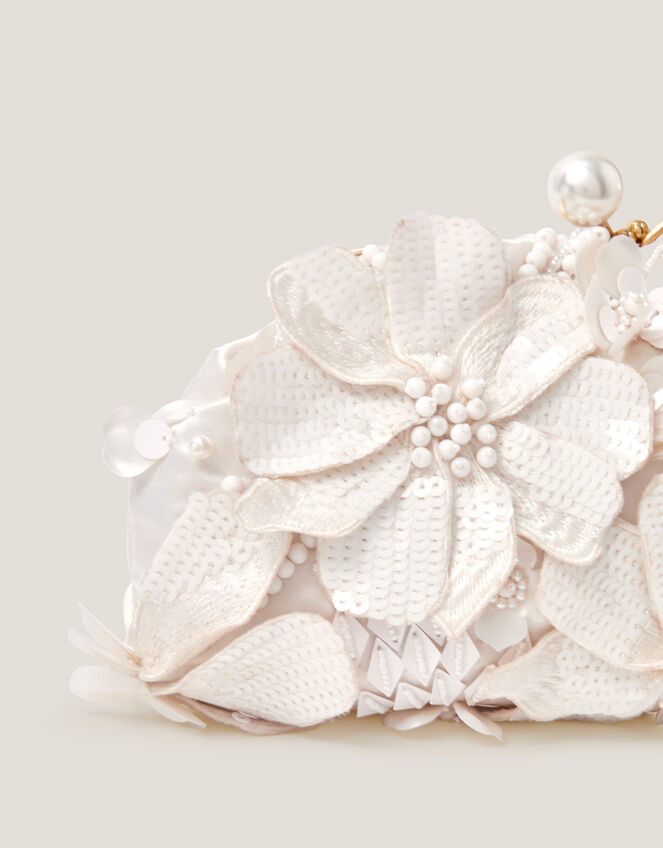 Suvi Flower Embellished Clutch Bag, , large