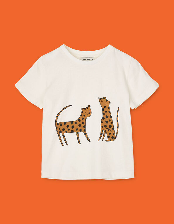 Liewood Apia Leopard Print Top, Cream (CREAM), large