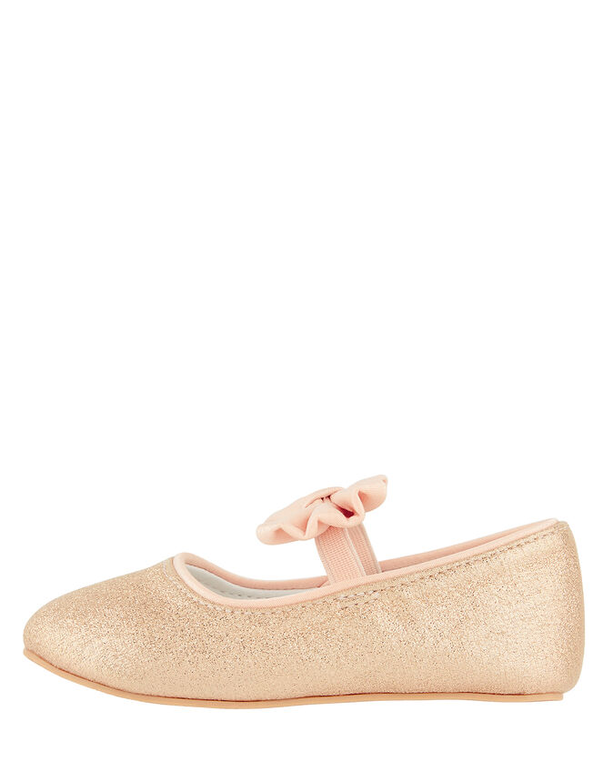 Baby Samira Gold Bow Walker Shoes, Gold (GOLD), large