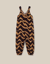 Zahara Sleeveless Print Jumpsuit, Black (BLACK), large