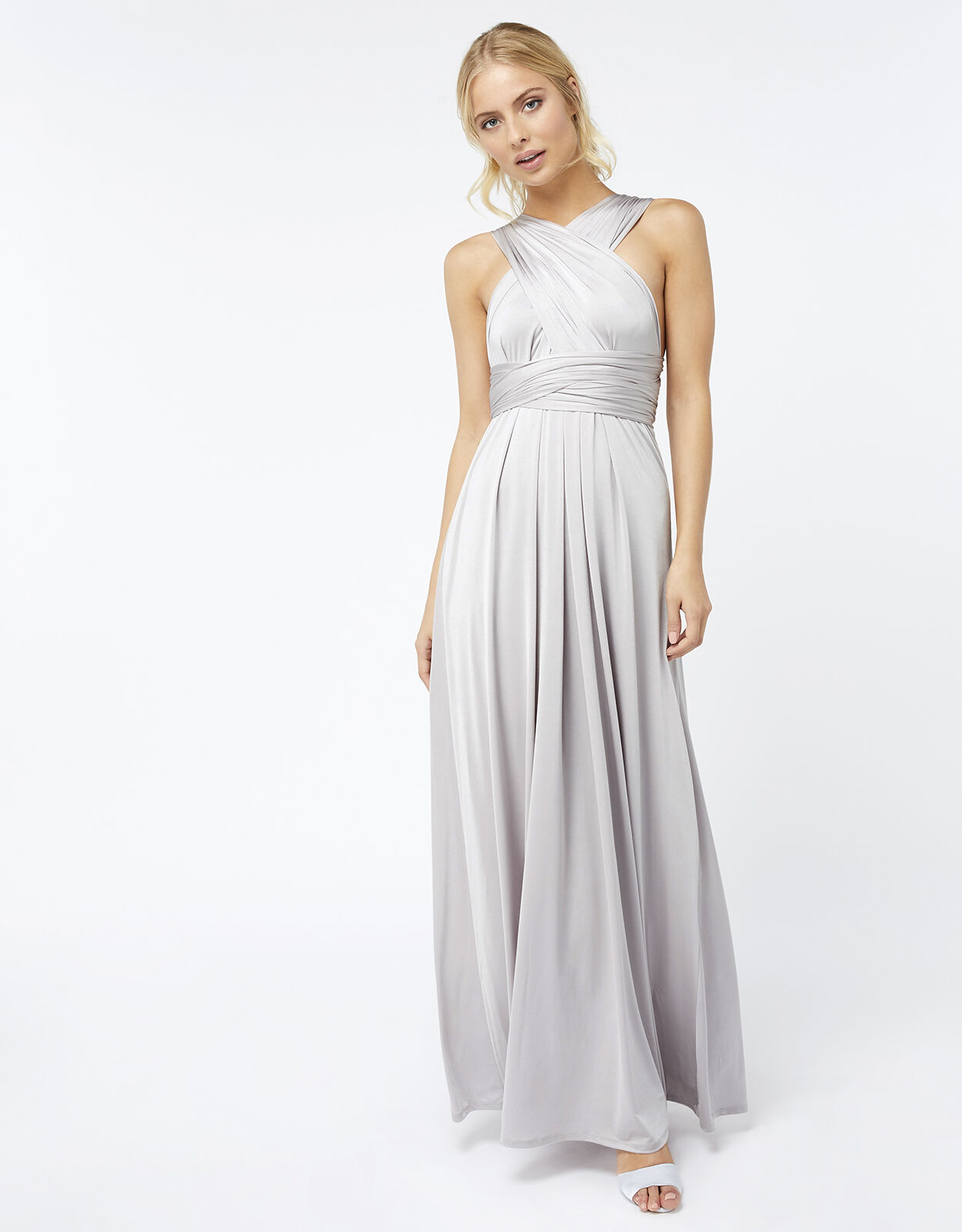 Monsoon Multiway Maxi Dress Silver