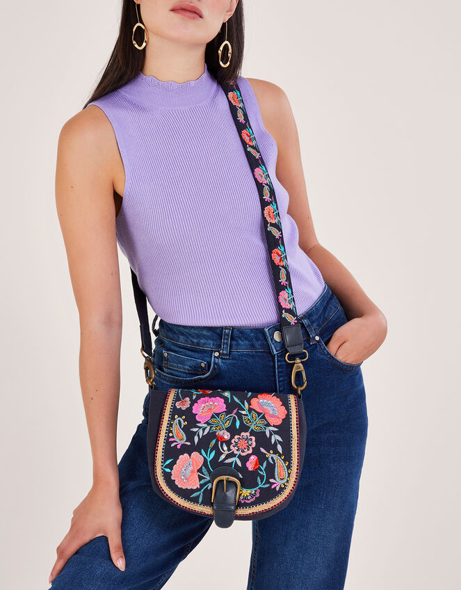 Embroidered Saddle Bag, , large