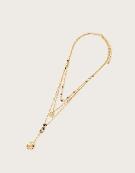 Diamond Charm Layered Necklace, , large