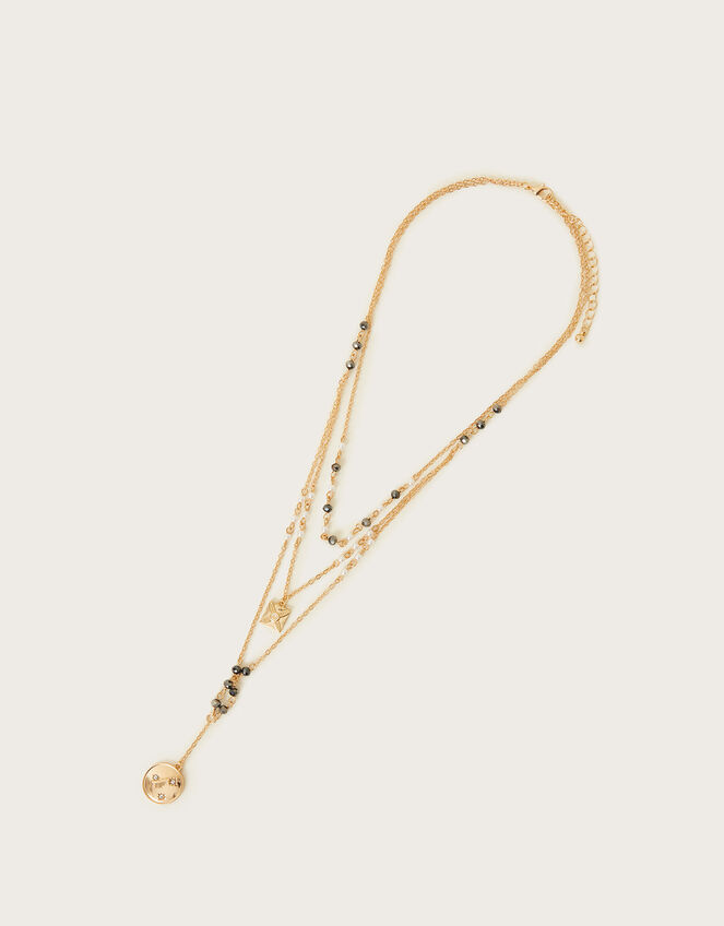 Diamond Charm Layered Necklace, , large