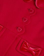Scallop Collar Coat, Red (BURGUNDY), large