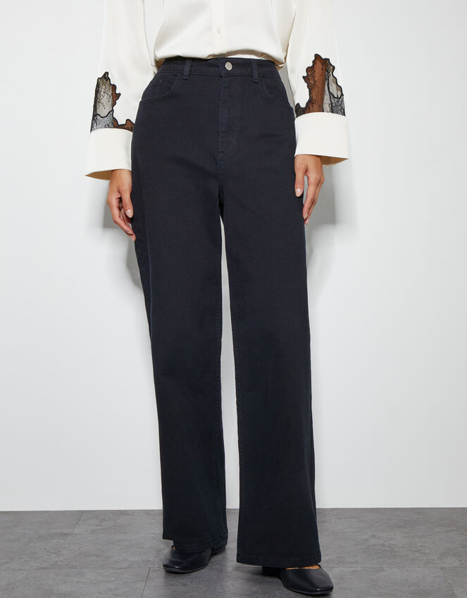 Ruby Wide Leg Jeans, Black (BLACK), large