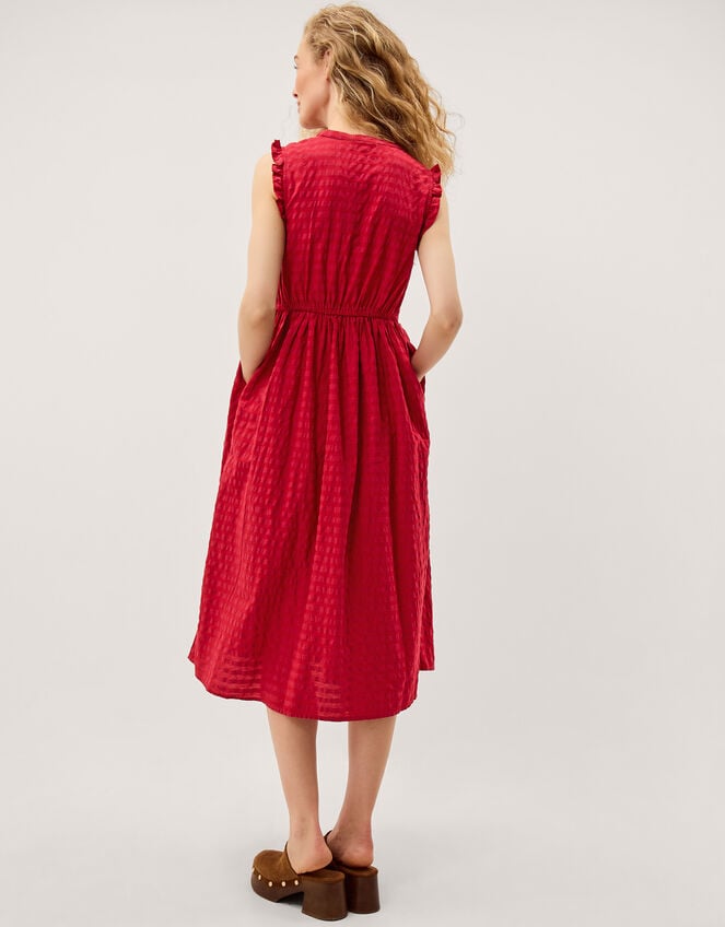 Bea Sleeveless Gingham Midi Dress, Pink (PINK), large