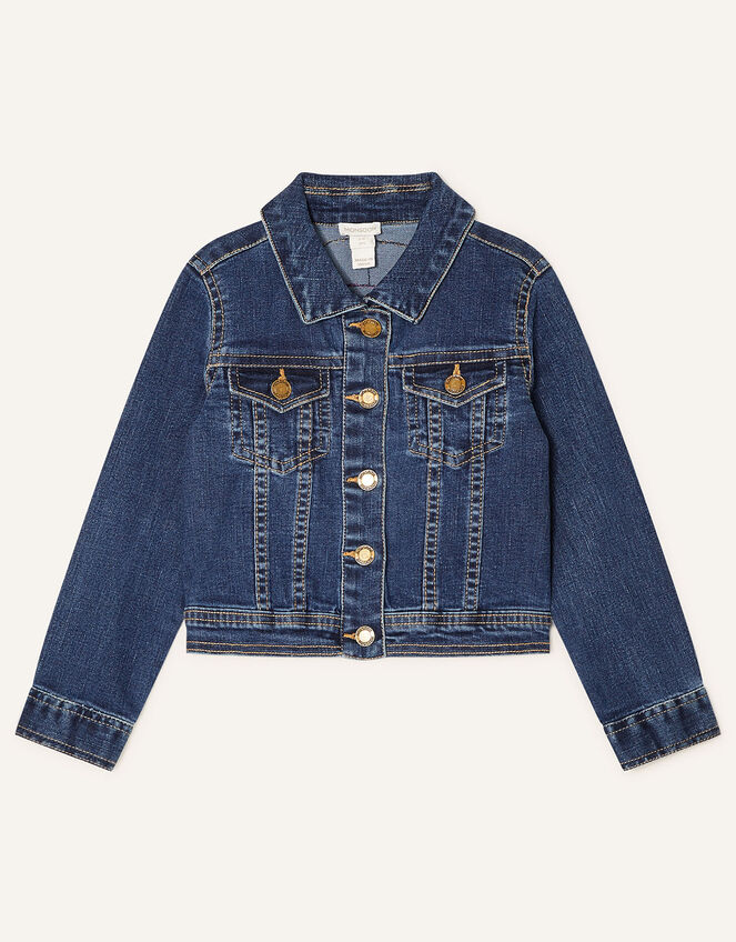 Sequin Unicorn Denim Jacket , Blue (BLUE), large