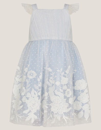 Baby Abigail Embroidered Party Dress, Blue (BLUE), large