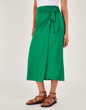 Winnie Wrap Midi Skirt, Green (GREEN), large