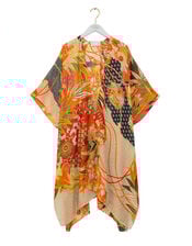 One Hundred Stars Fan Print Kimono, , large