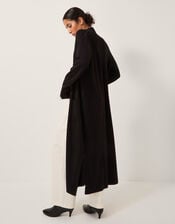 Sade Zip Longline Cardigan, Black (BLACK), large