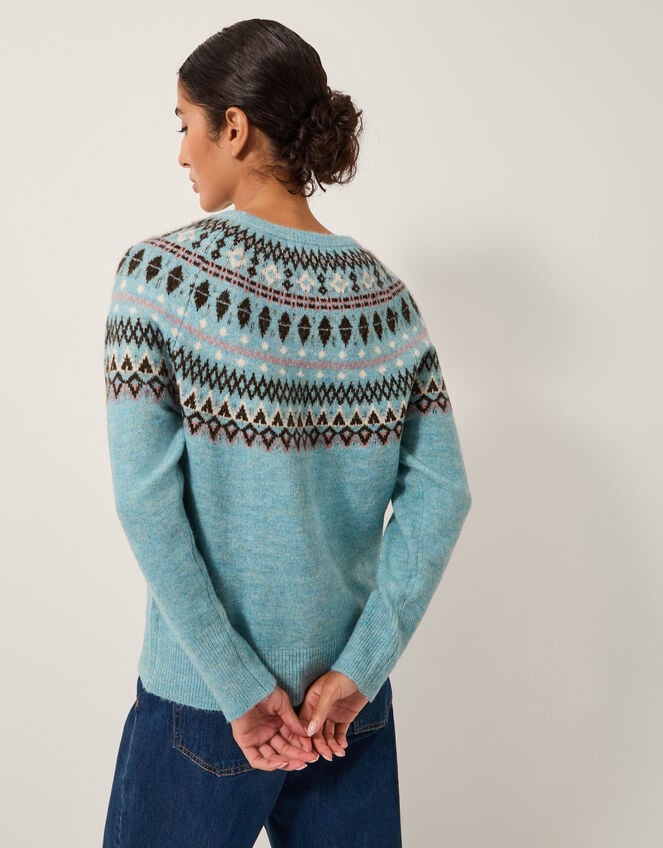 Fran Fair Isle Jumper, Blue (BLUE), large