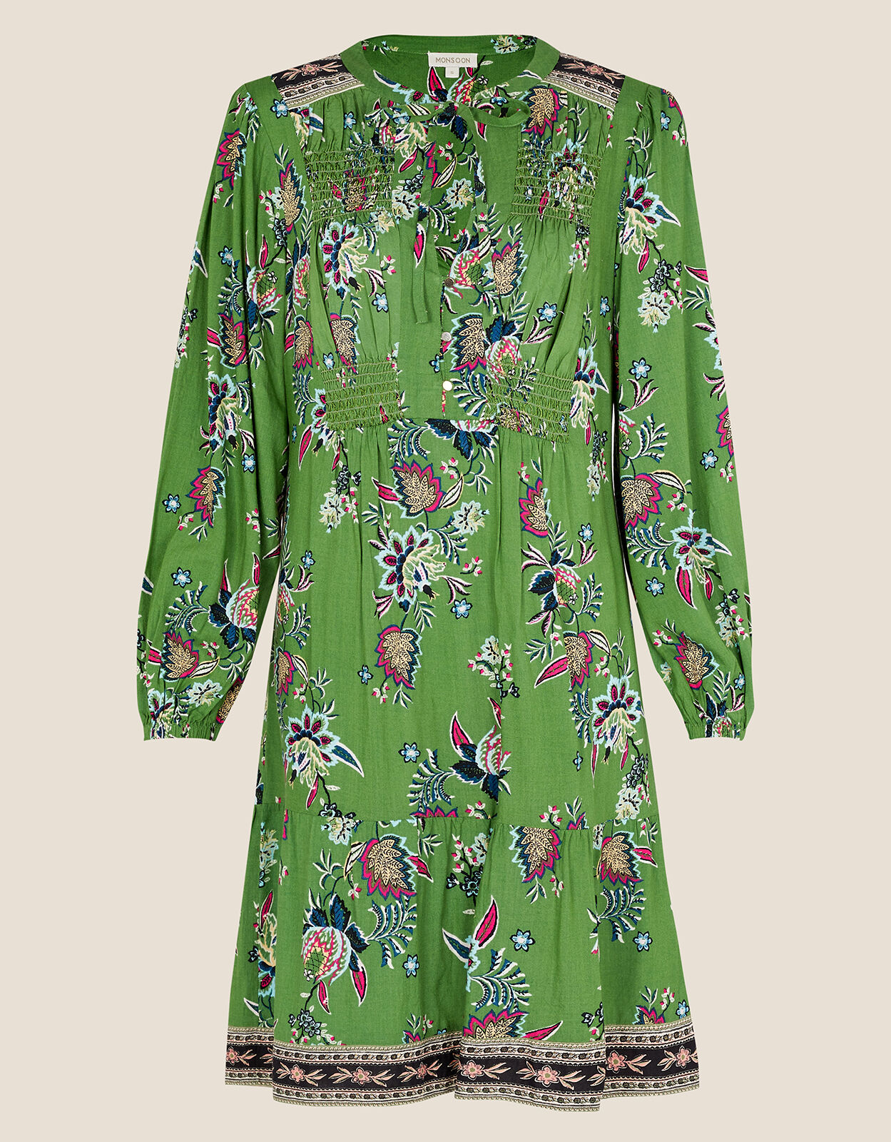 Monsoon green outlet floral dress