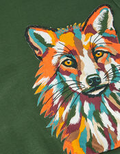 Fox Graphic Hoodie, Green (GREEN), large