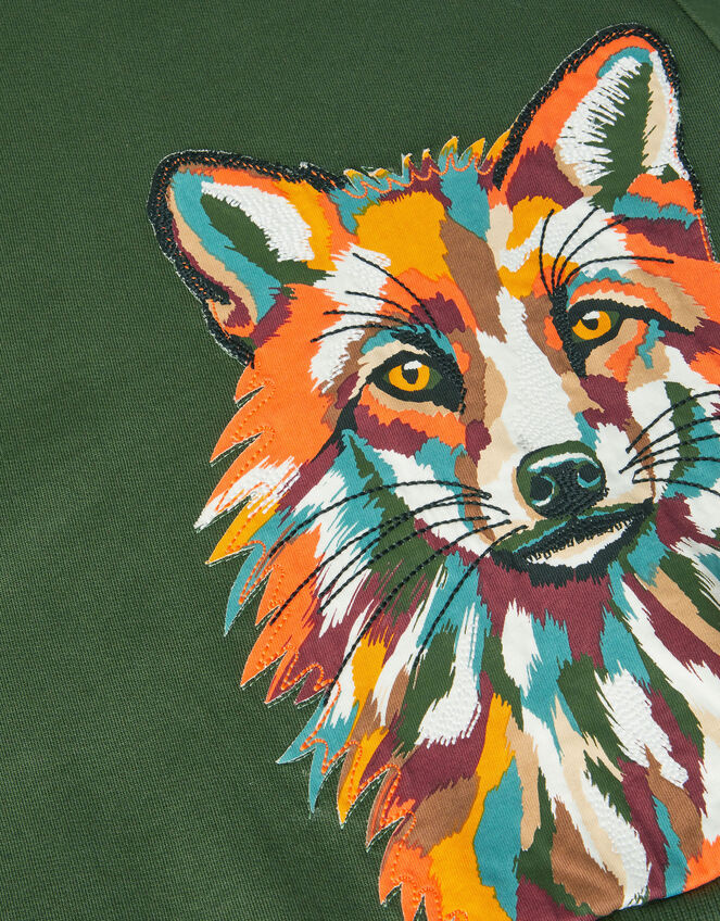 Fox Graphic Hoodie, Green (GREEN), large