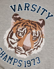Tiger Varsity Sweatshirt, Grey (GREY), large