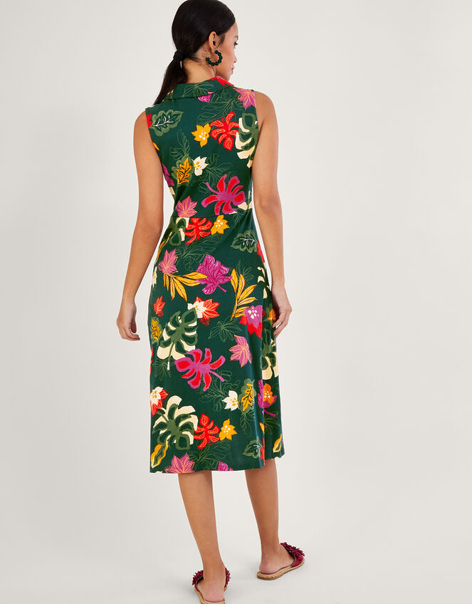 Lorena Floral Print Collar Dress Green Work Dresses Monsoon Global.
