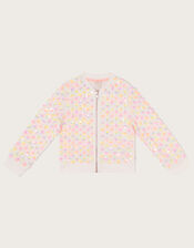 Rainbow Sequin Bomber, Ivory (IVORY), large