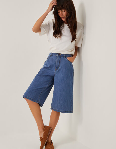 Edie Denim Jorts, Blue (DENIM BLUE), large